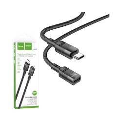 Hoco Charging Extension Cable U107 Type-C Male to Female 1.2m Black Hoco Charging Extension Cable U107 Type-C Male to Female 1.2m Black